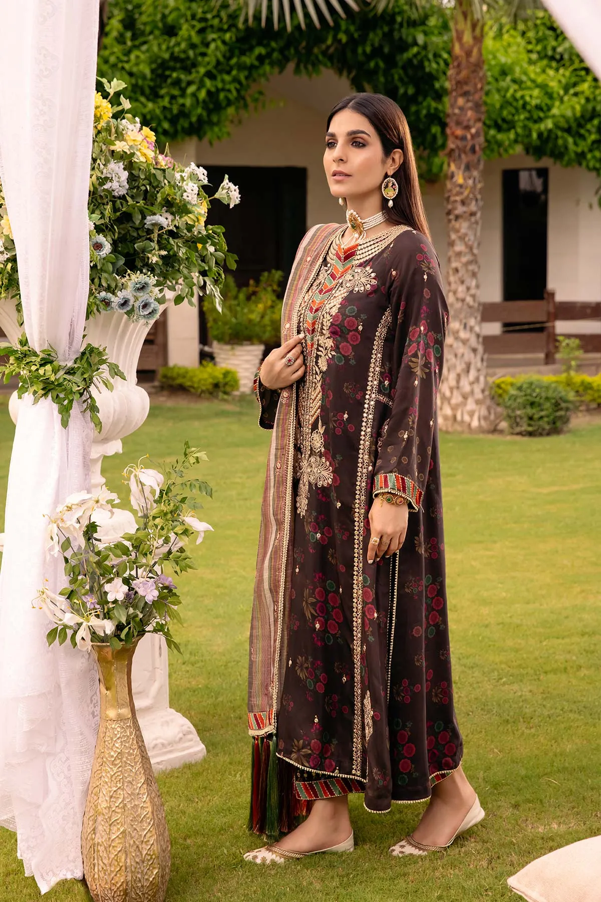 3-Pc Charizma Unstitched Embroidered Swiss Lawn With Chiffon Dupatta CSM-3-04