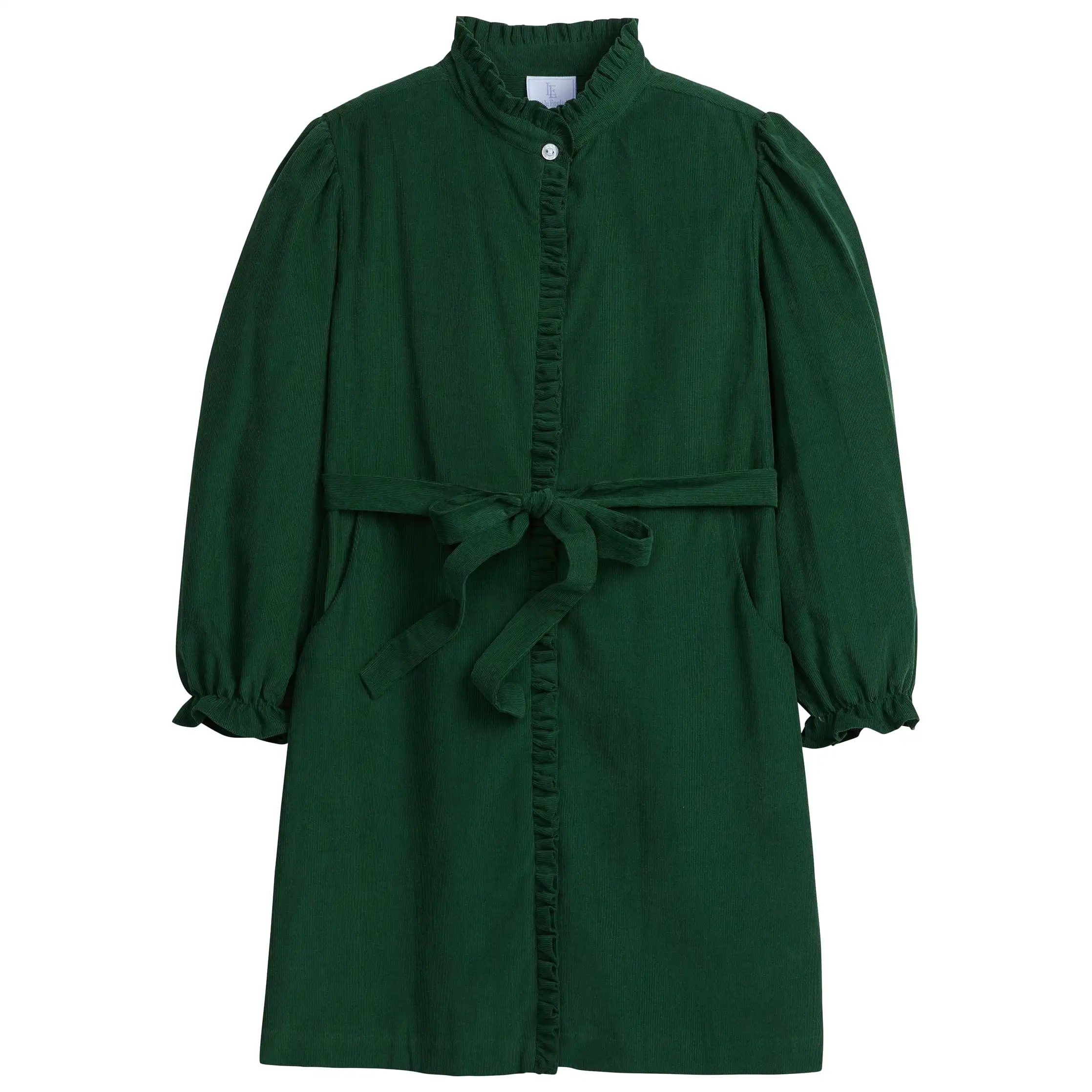 Allie Dress - Hunter Green Corduroy