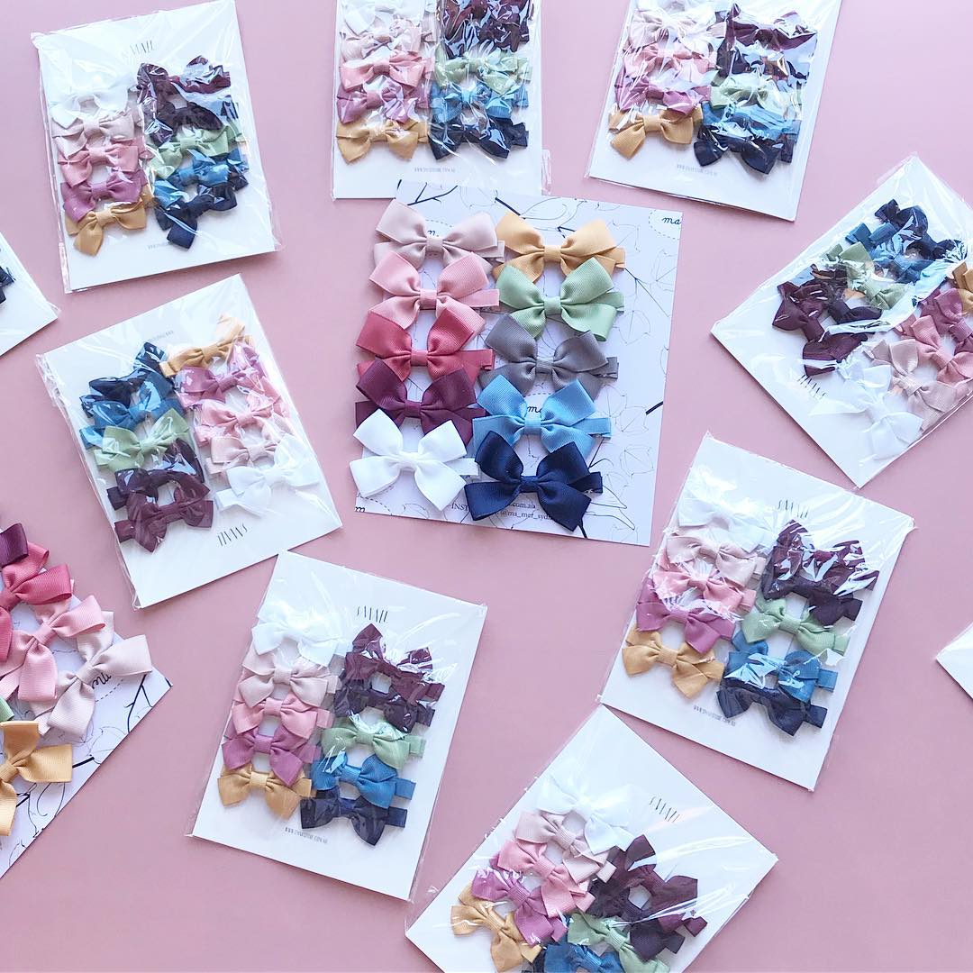 Ambrosia - bundle of 10 - Size: LARGE- hair clips or elastic headband