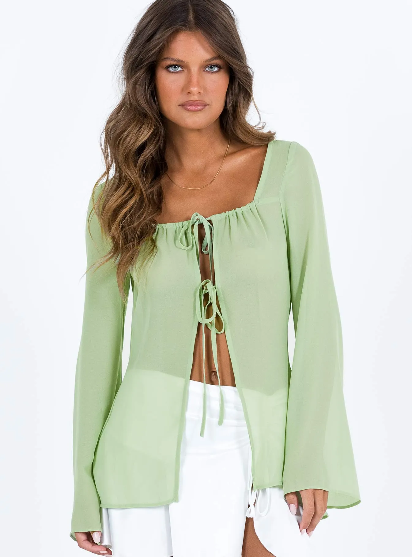 Avona Long Sleeve Top Green