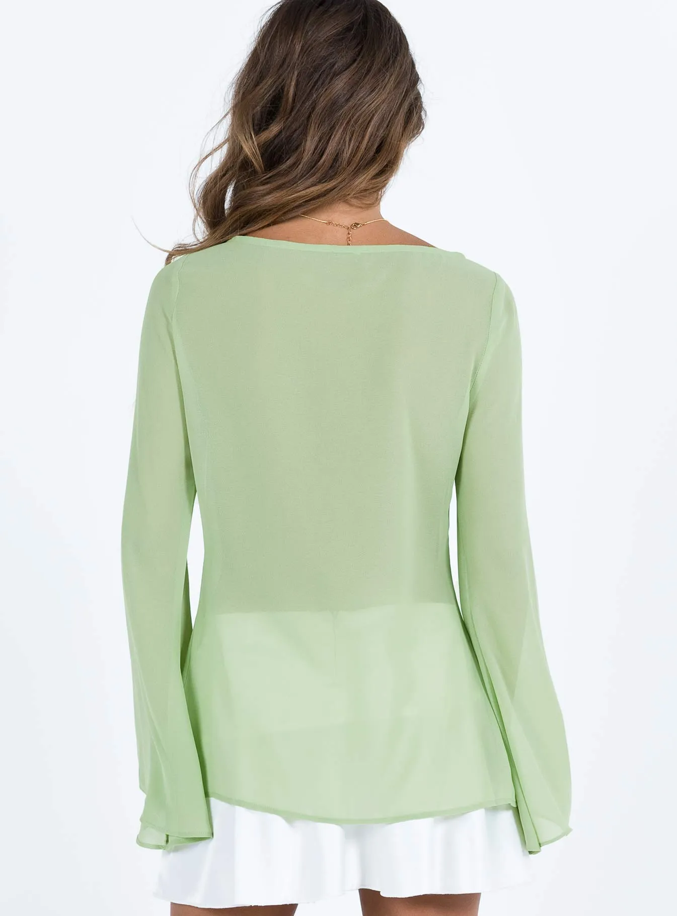 Avona Long Sleeve Top Green