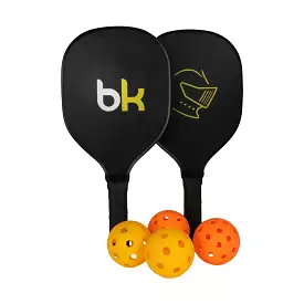 Bk Ebony Wooden Pickle Ball Paddle Set