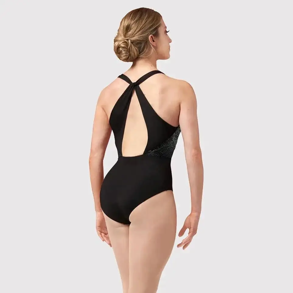 Bloch Ladies Black Open Back Halter Leotard