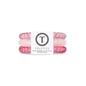 Blush Pink Small Hair Tie 3 Pack