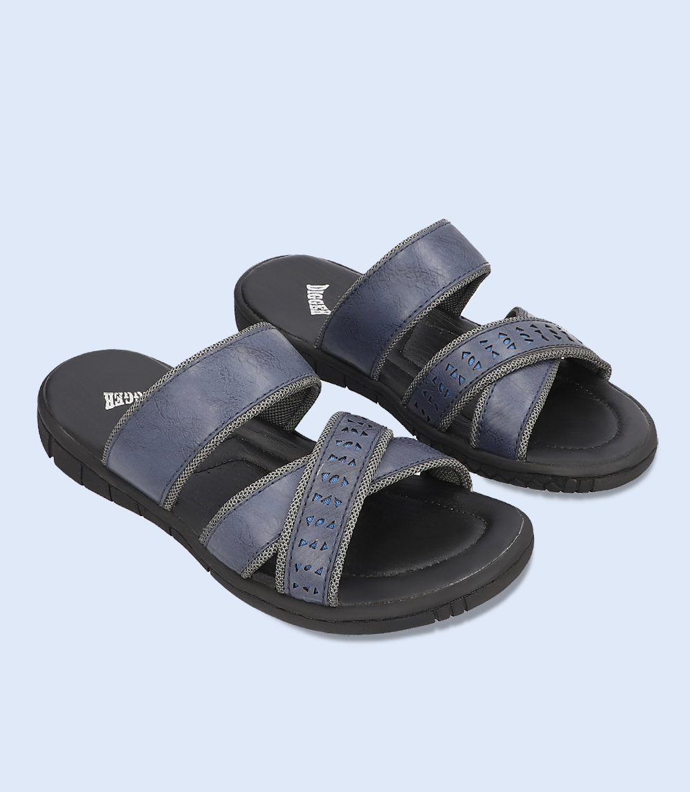 BM4408-NAVY-Men Slipper