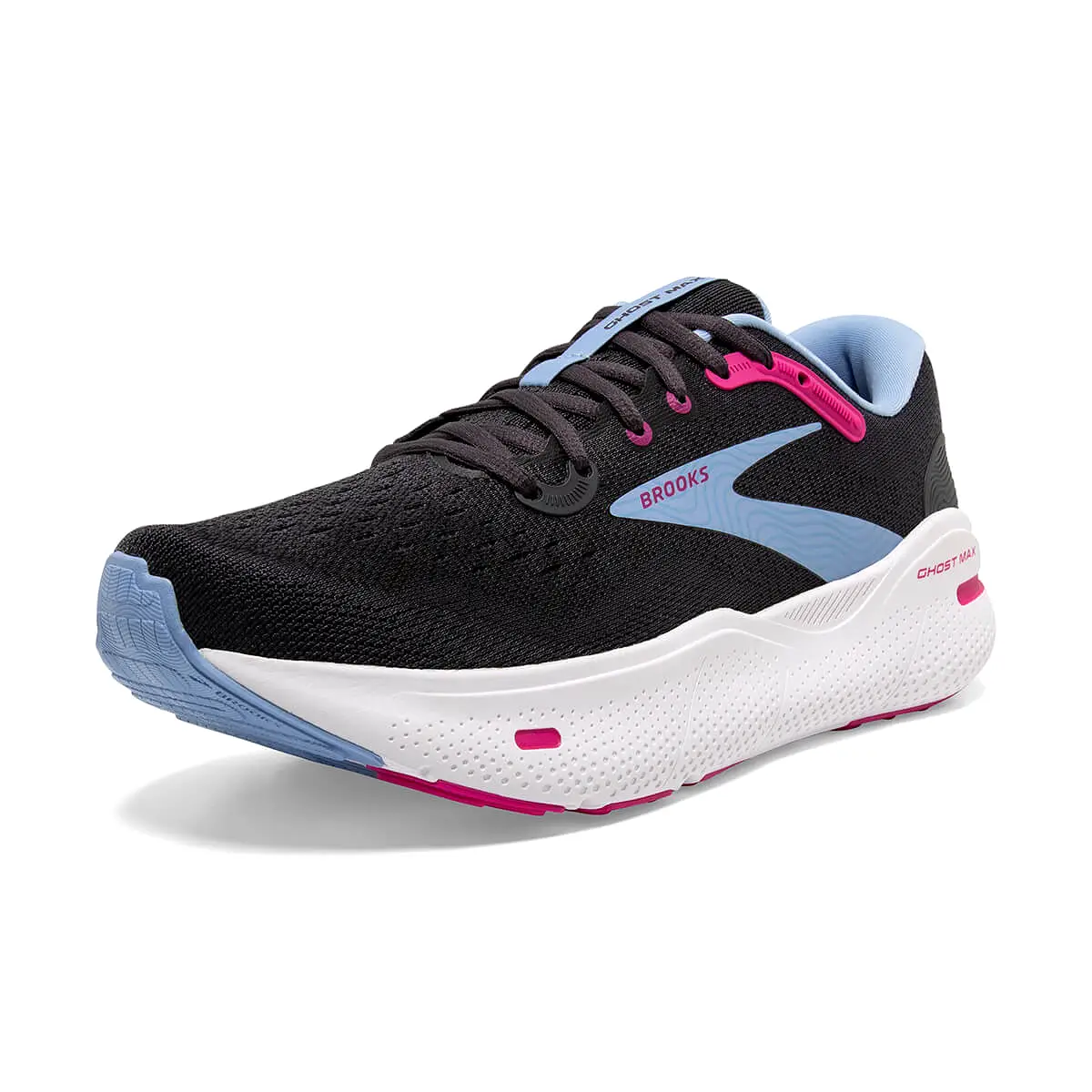 Brooks Ghost Max Womens | Ebony/open Air/lilac Rose