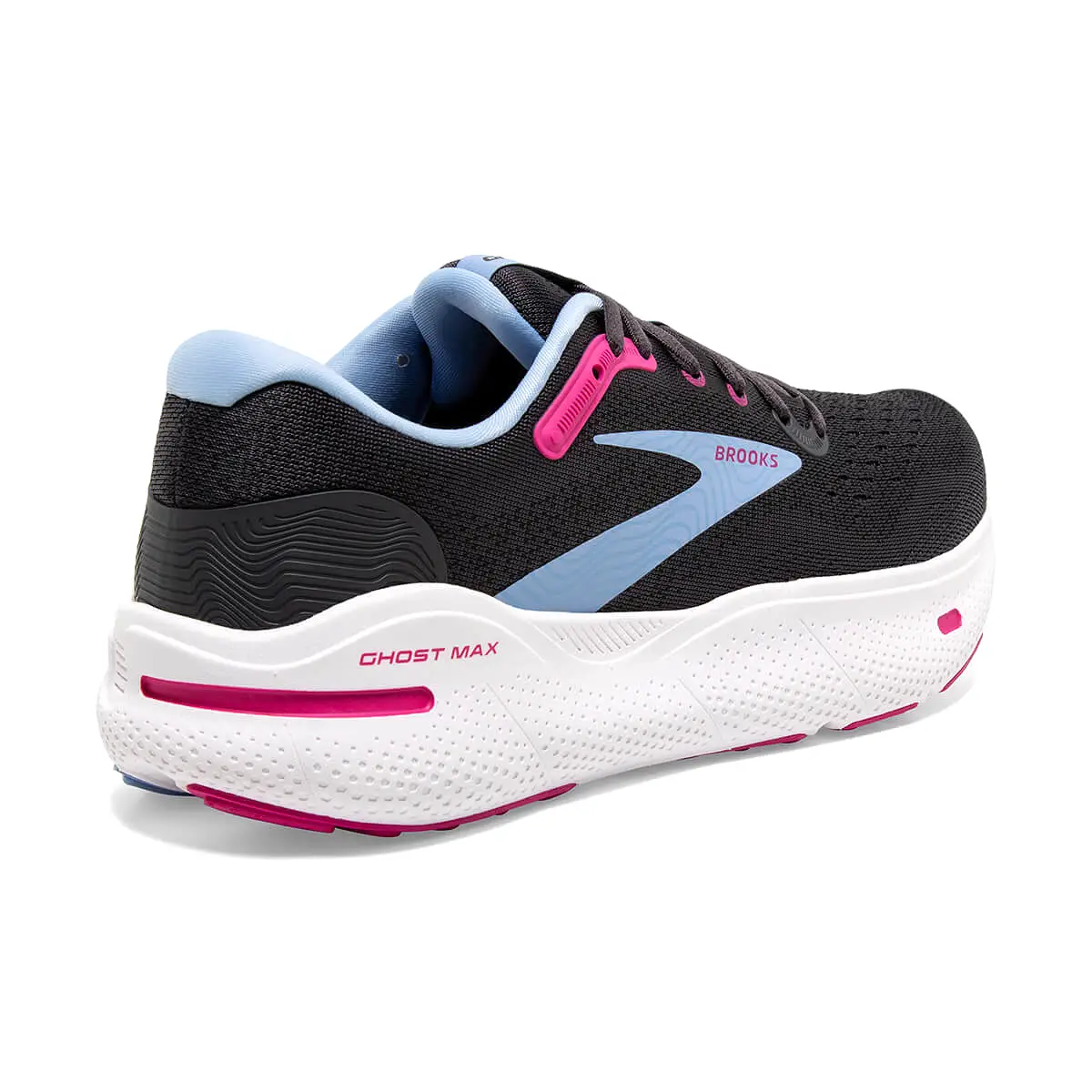 Brooks Ghost Max Womens | Ebony/open Air/lilac Rose