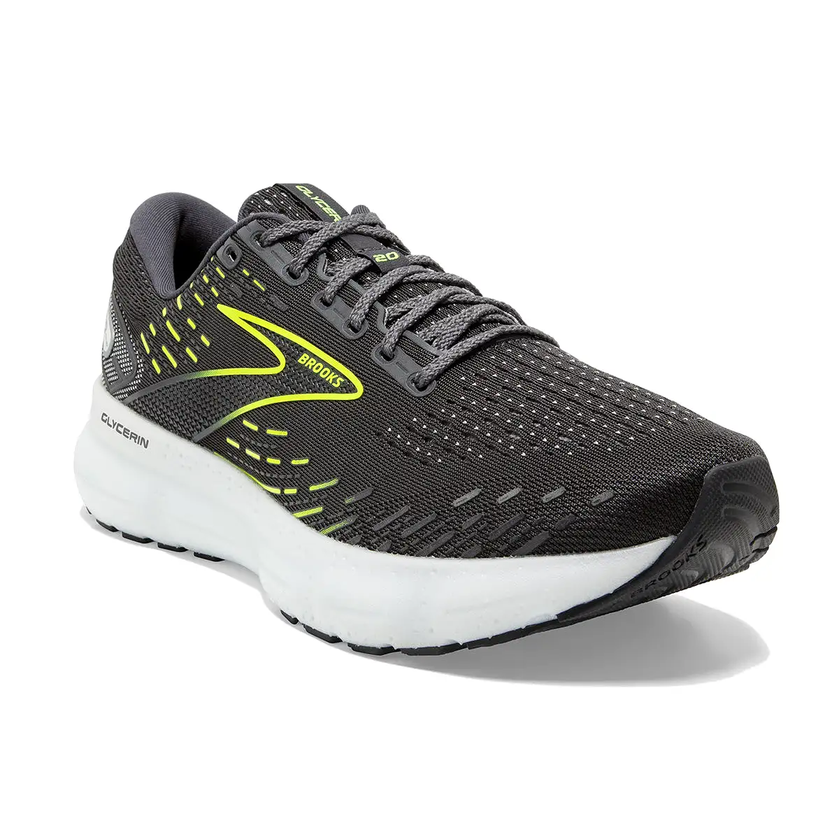 Brooks Glycerin 20 Mens | Ebony/white/nightlife