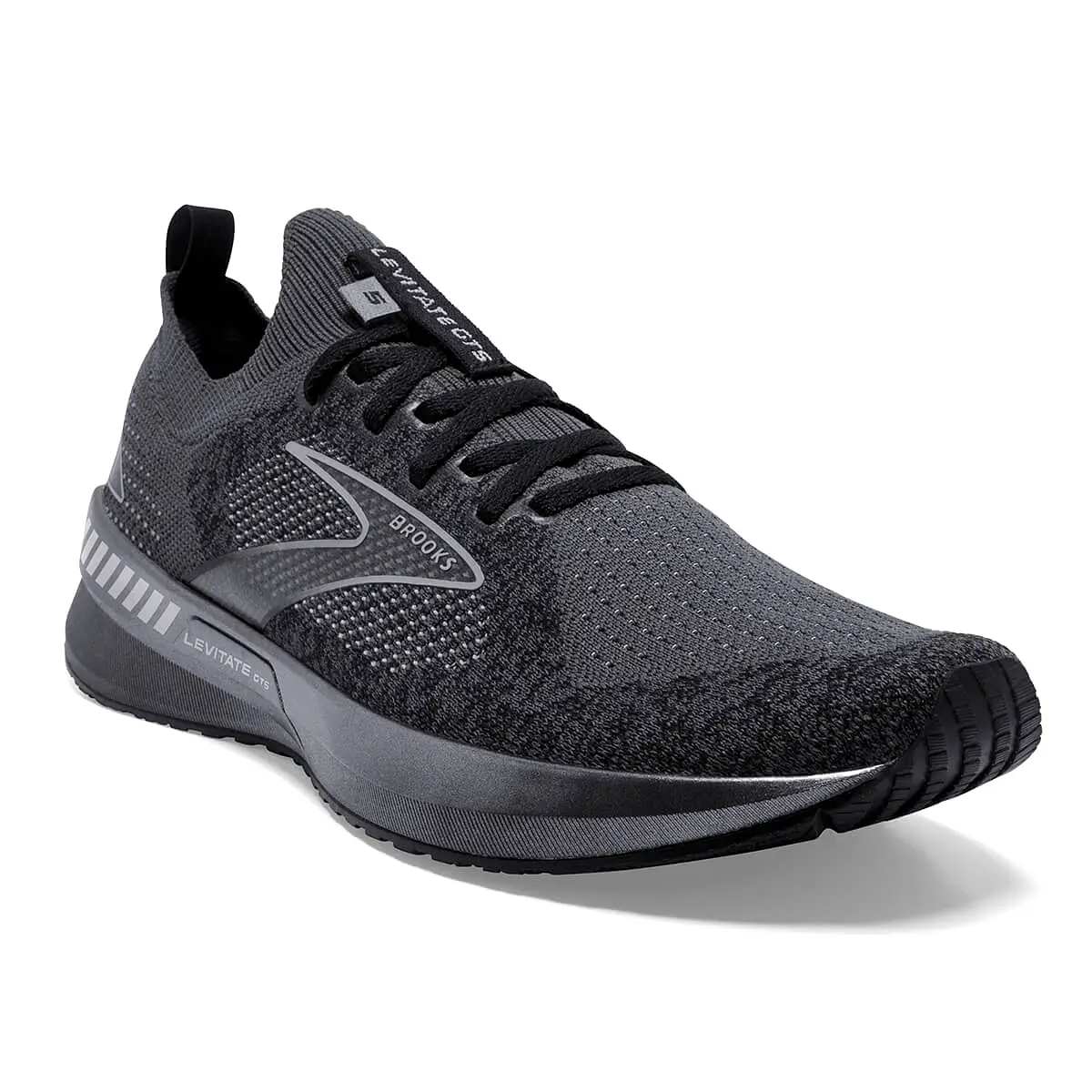 Brooks Levitate Stealthfit GTS 5 Mens | Black/ebony/grey