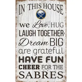 Buffalo Sabres 11'' x 19'' Team In This House Sign