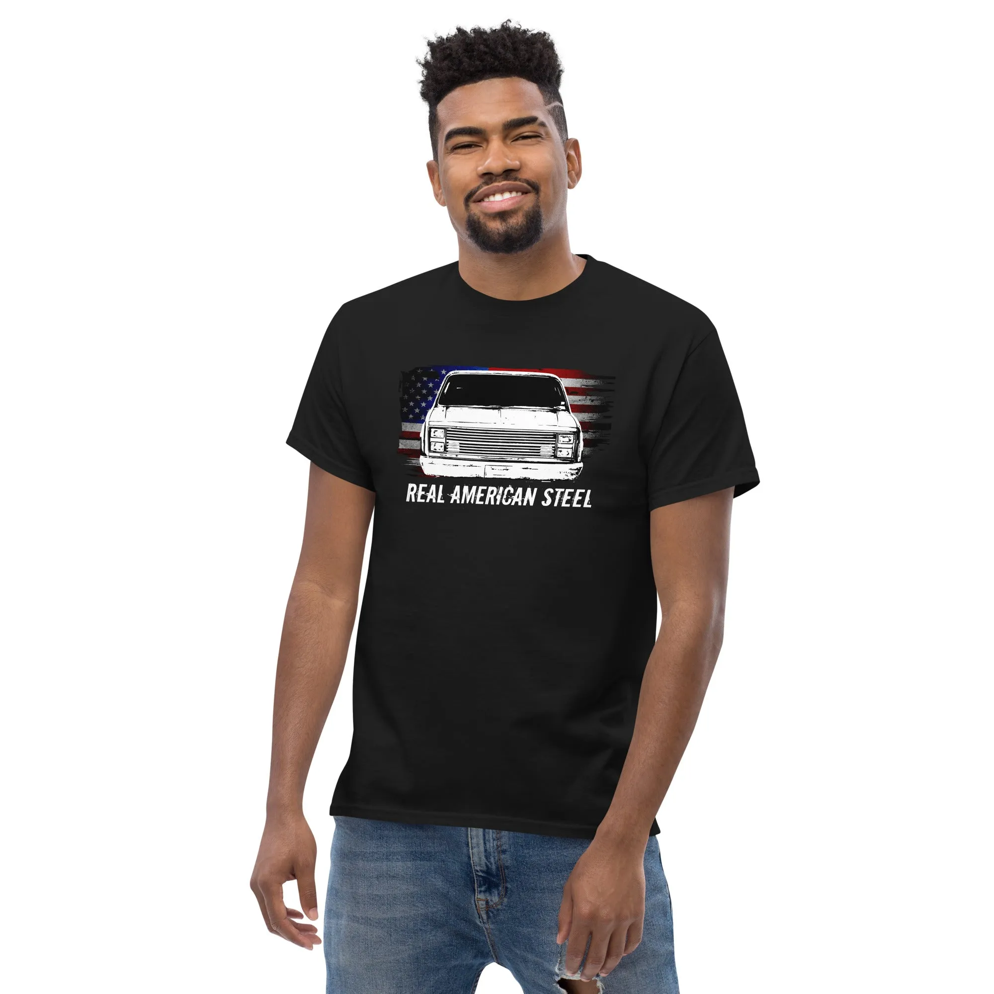 C10 Square Body T-Shirt Patriotic Real American Steel