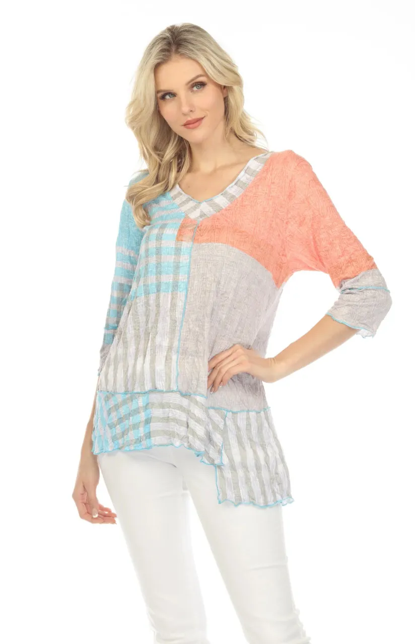 Carine Tango Patch Crinkle Top