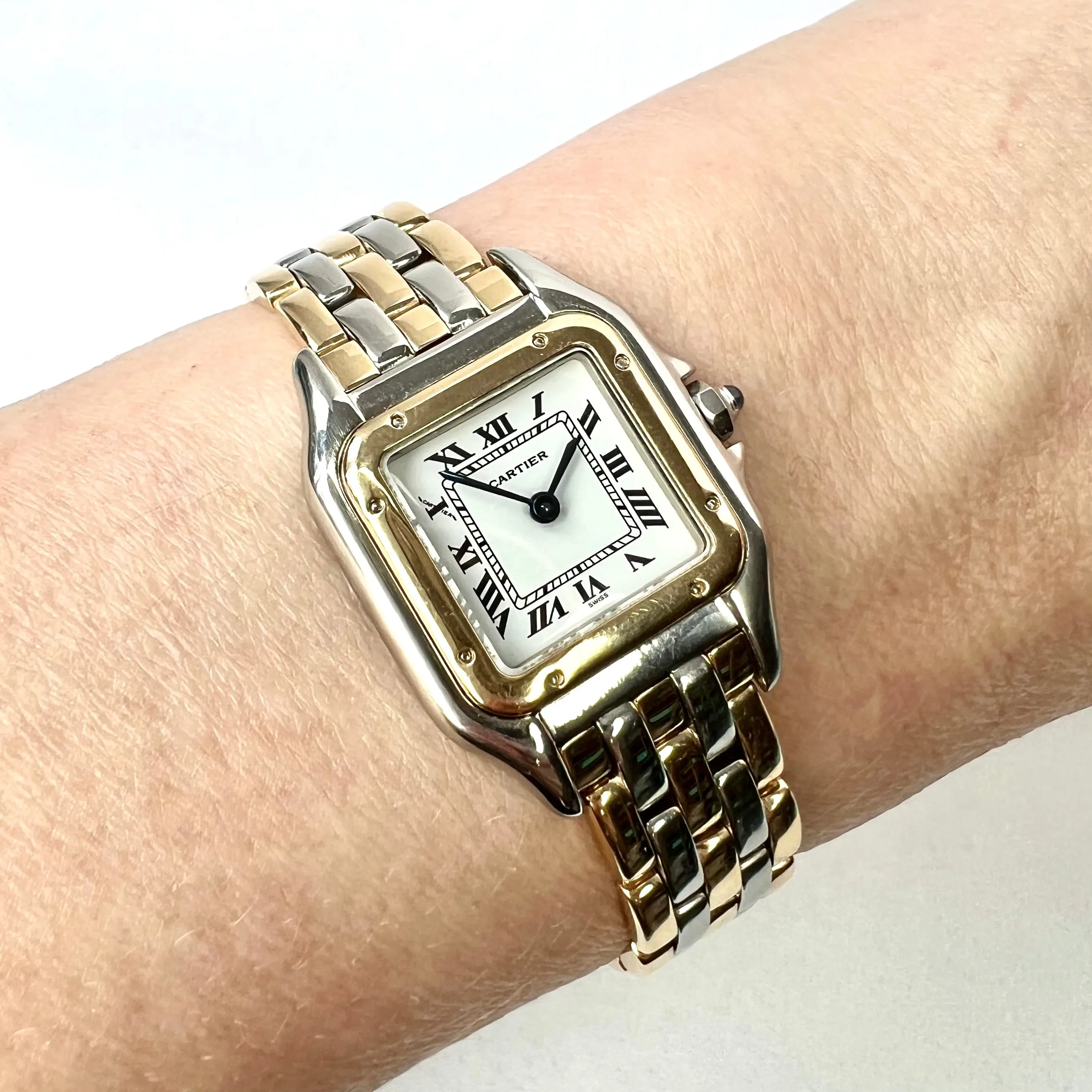 CARTIER PANTHERE 23mm Quartz 3 Row Gold Watch