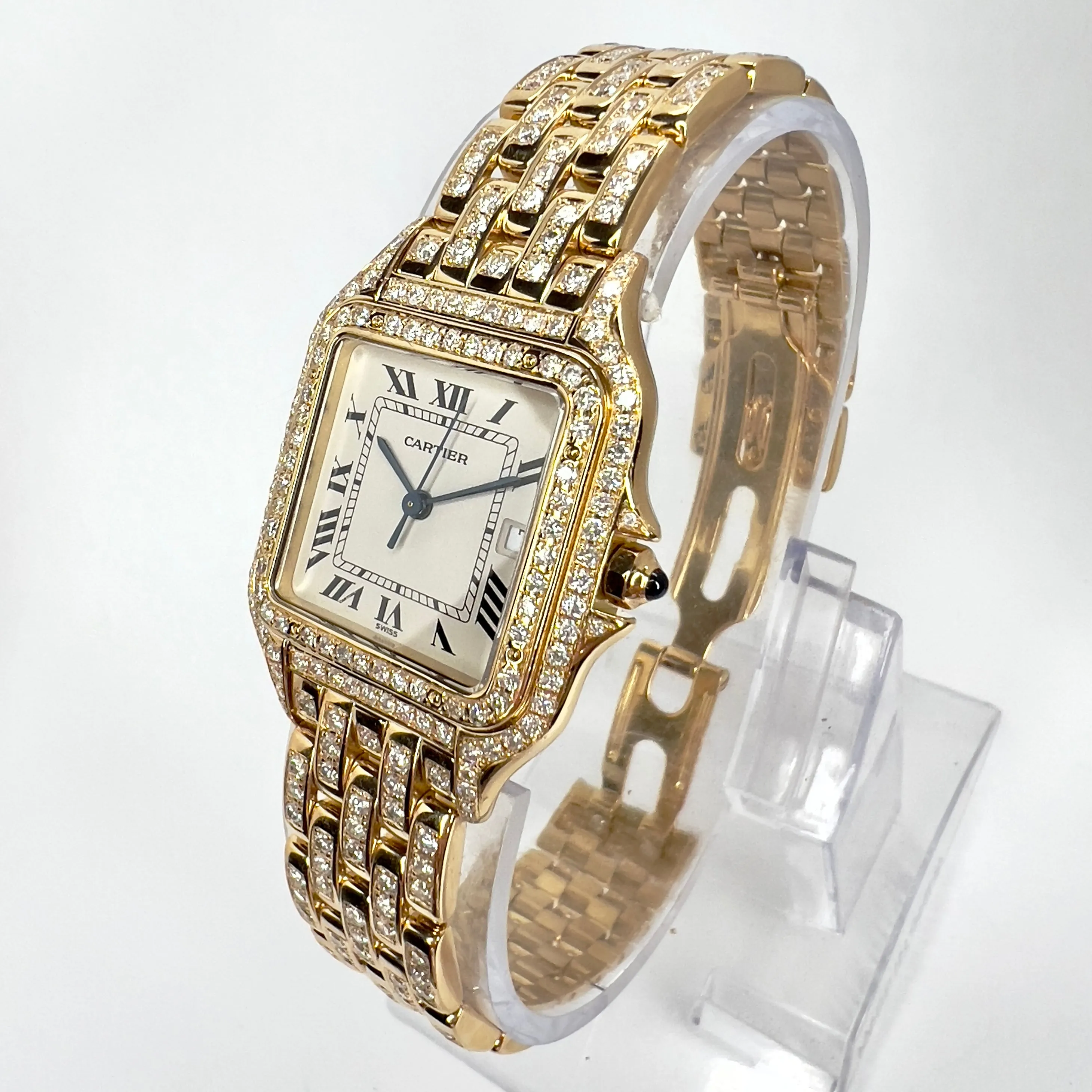 CARTIER PANTHERE 27mm Quartz 18K Yellow Gold 6.1TCW Diamond Watch