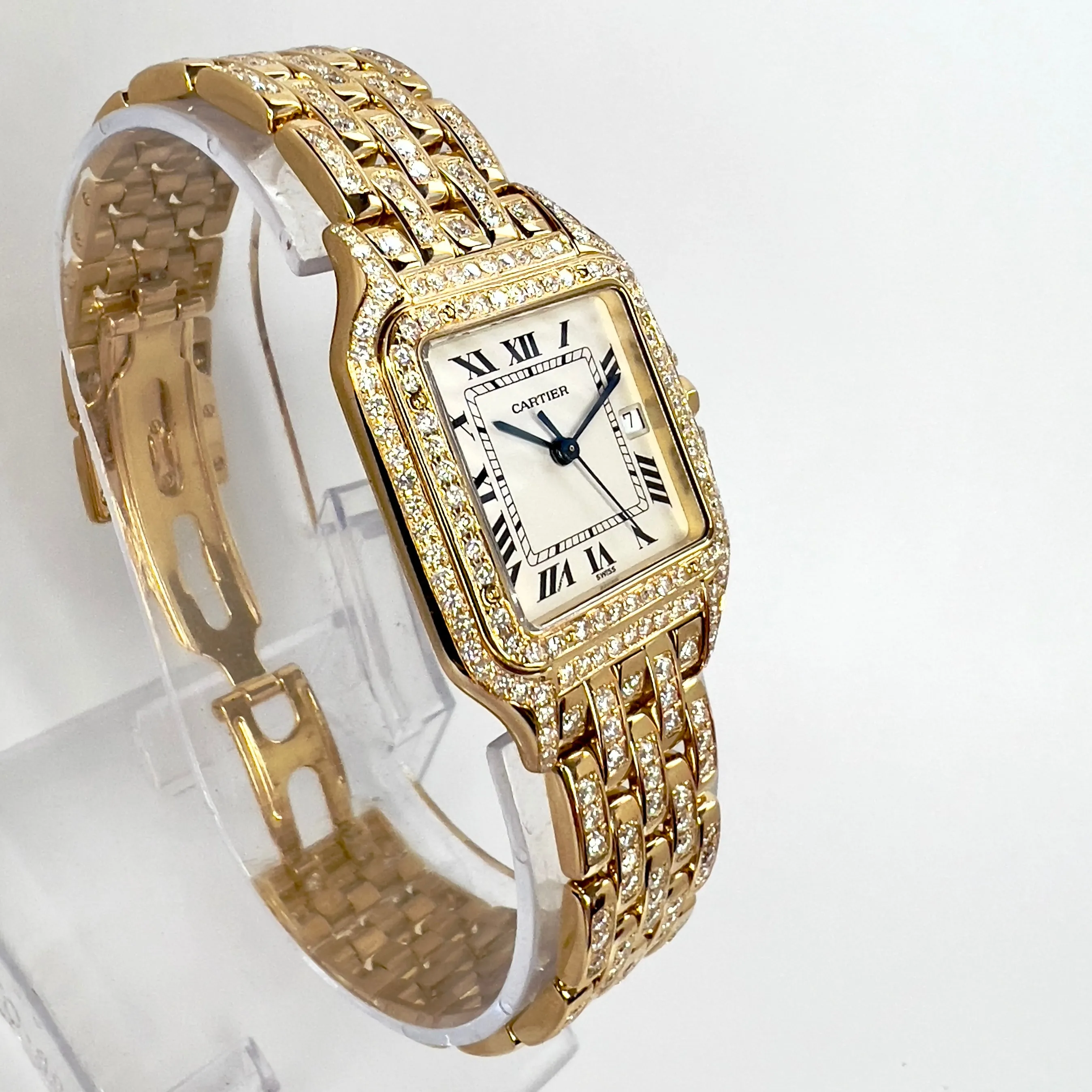 CARTIER PANTHERE 27mm Quartz 18K Yellow Gold 6.1TCW Diamond Watch