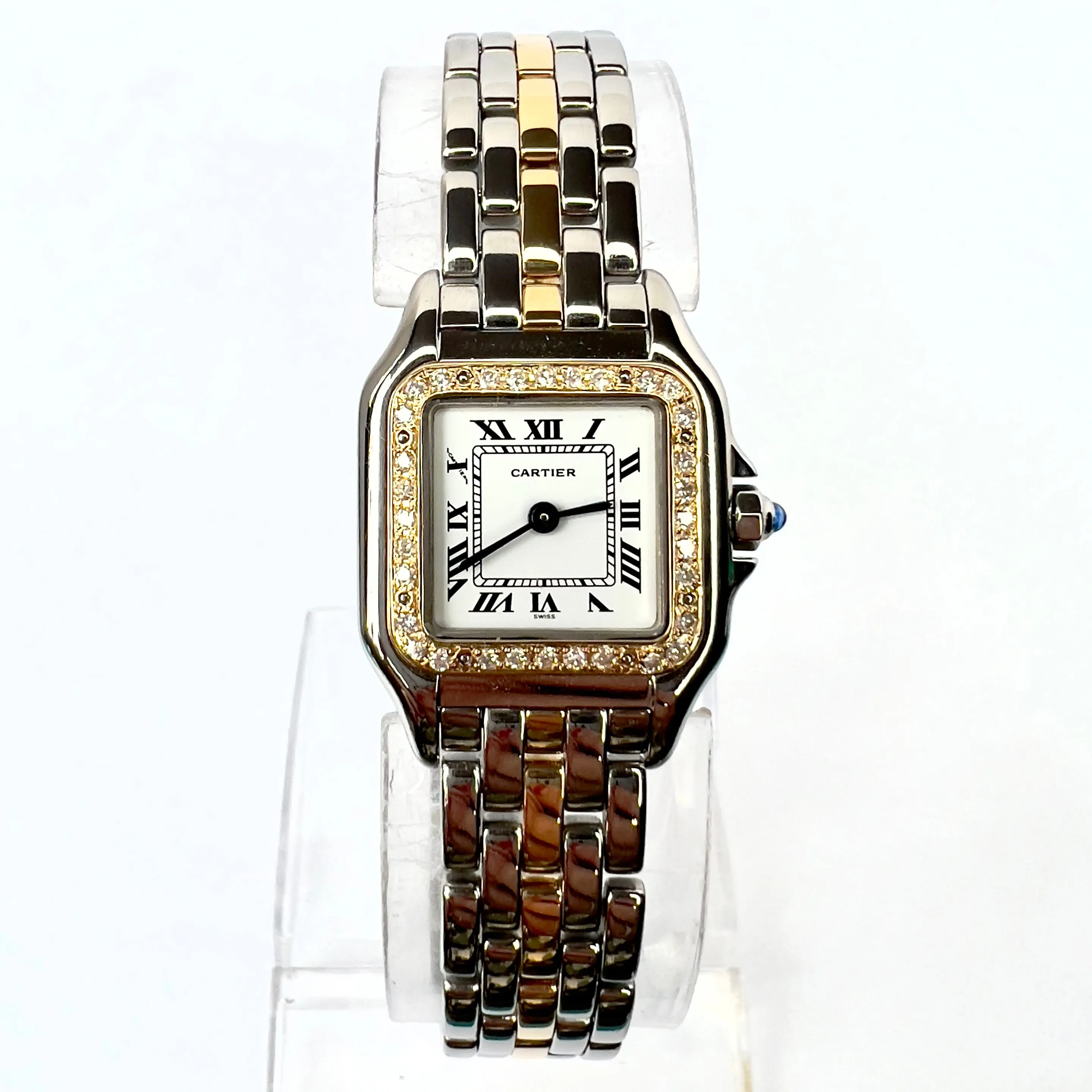 CARTIER PANTHERE Quartz 23mm 1 Row Gold 0.32TCW DIAMOND Watch