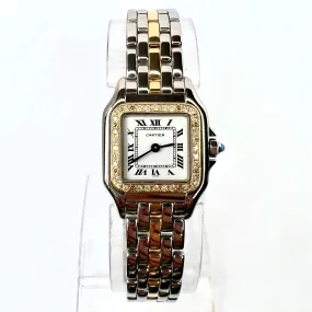 CARTIER PANTHERE Quartz 23mm 1 Row Gold 0.32TCW DIAMOND Watch