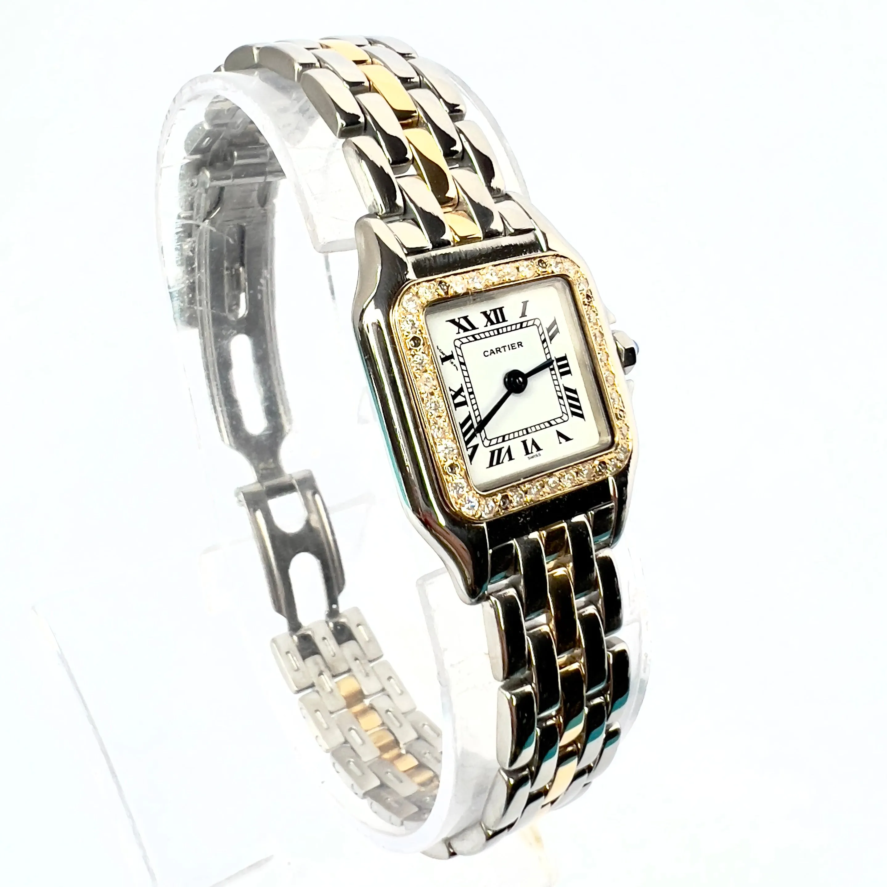 CARTIER PANTHERE Quartz 23mm 1 Row Gold 0.32TCW DIAMOND Watch