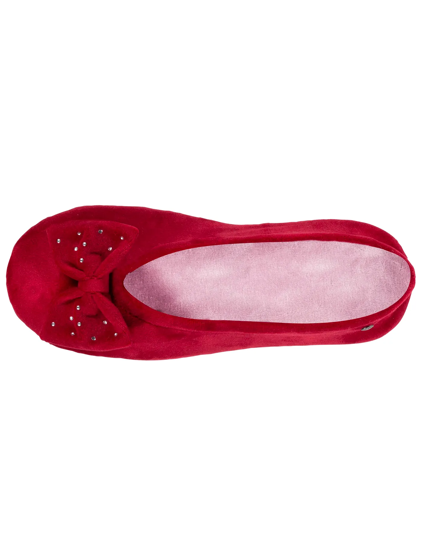 Chaussons ballerines Femme grand noeud strass