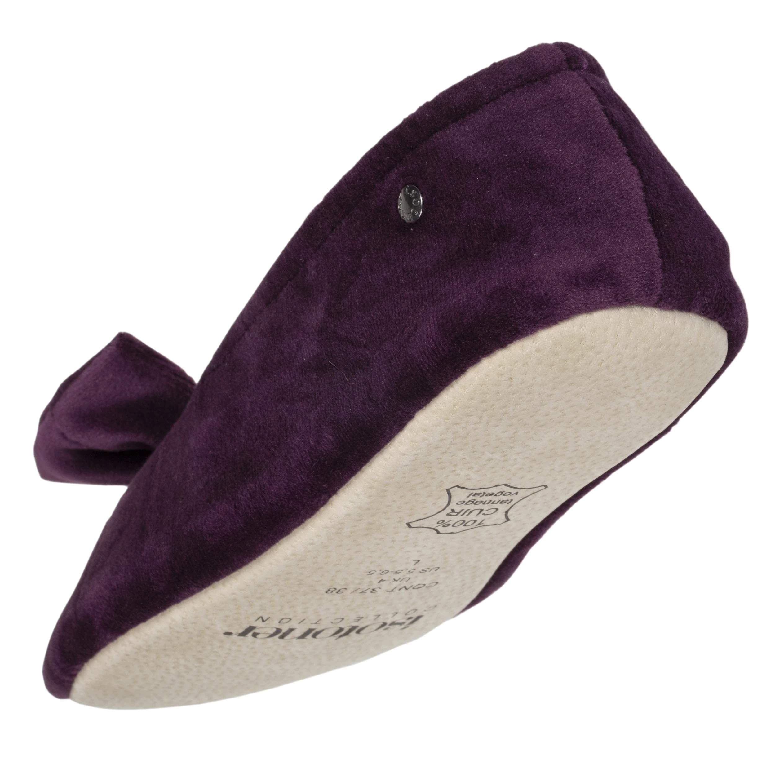 Chaussons ballerines Femme Nud Aubergine