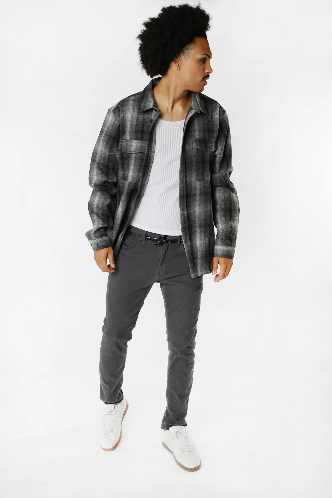 Chemise à Carreaux en Coton Amnesia Homme