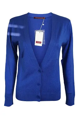 COMPTOIR DES COTONNIERS Cotton Blend Amparo Blue Cardigan (S | FR 34 /36 | UK 08)