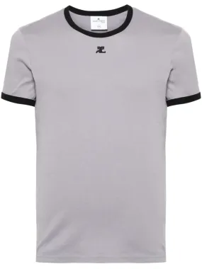 Courrèges - T-shirt Bumpy Contrast en coton