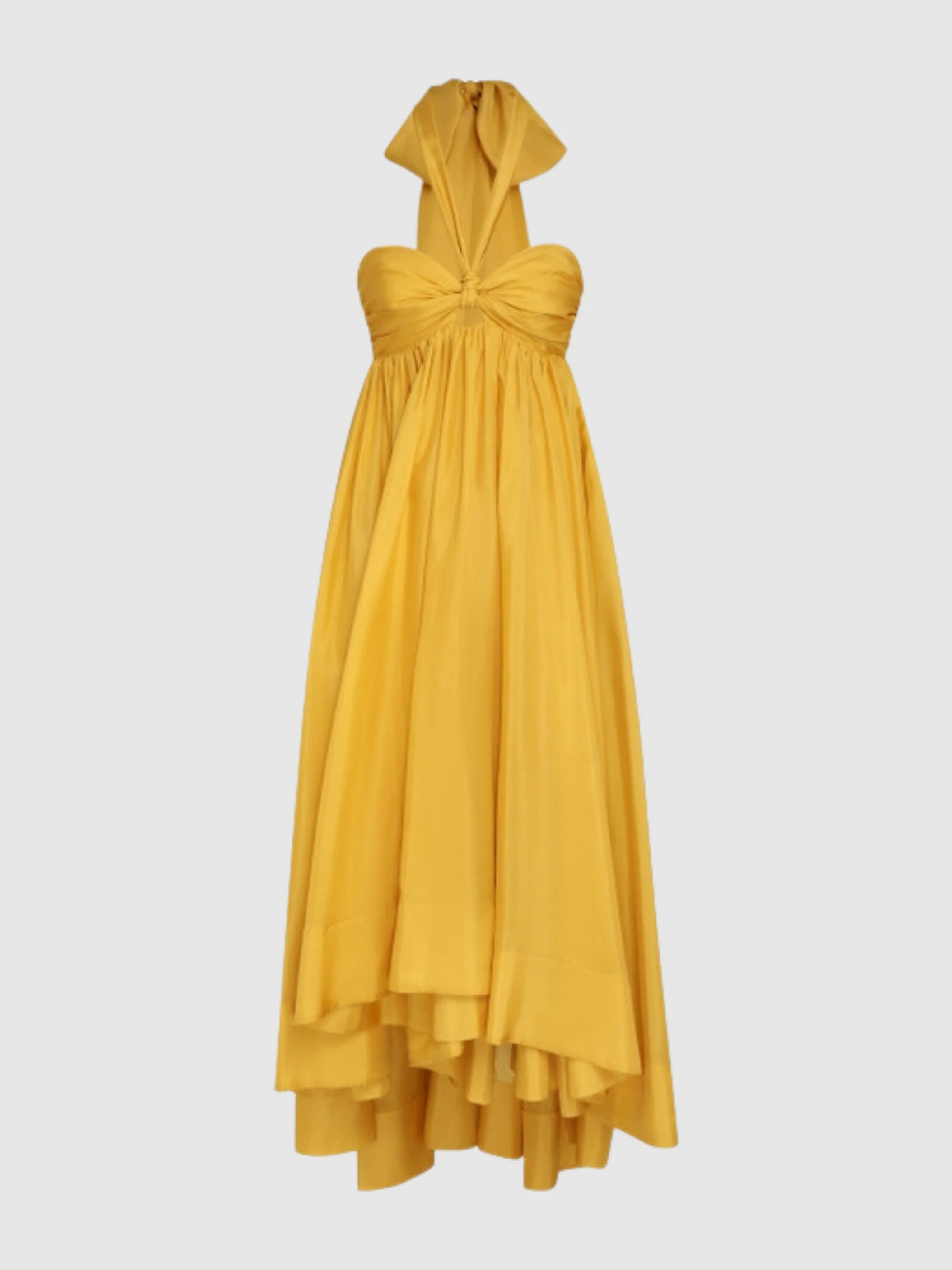 Devi Halter Max Dress in Yellow