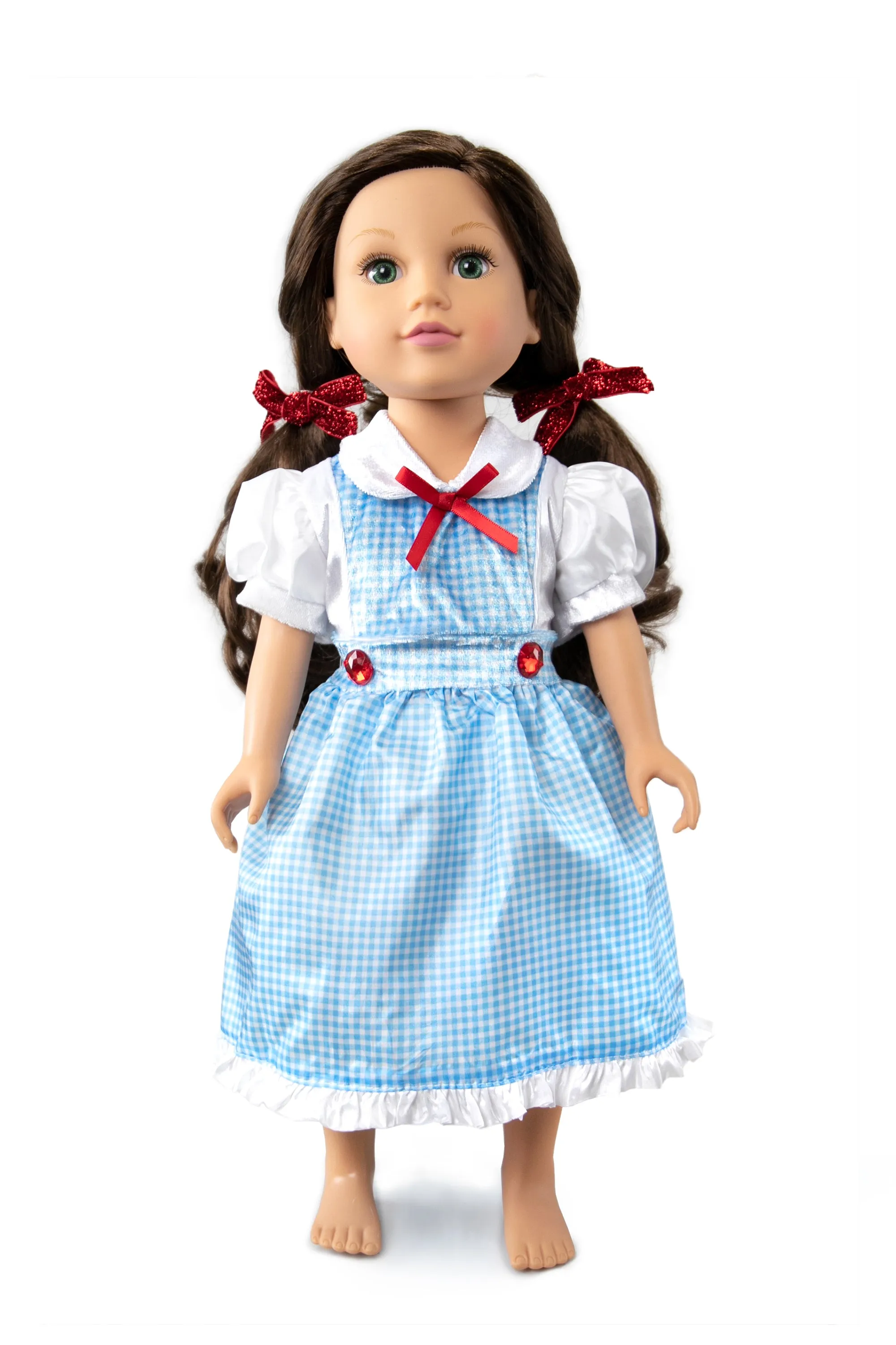 Doll Dress Kansas Girl with Bows