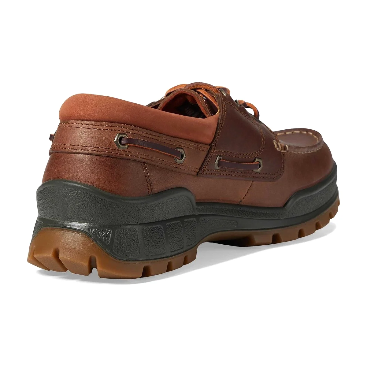 Ecco Men's Track 25 Moc Boat Shoe Bison/Cognac