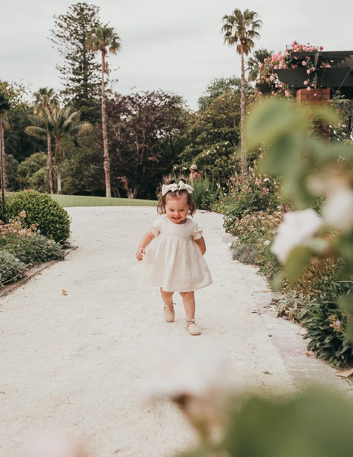 Ella Baby Girl Linen Dress - Cookie Dough