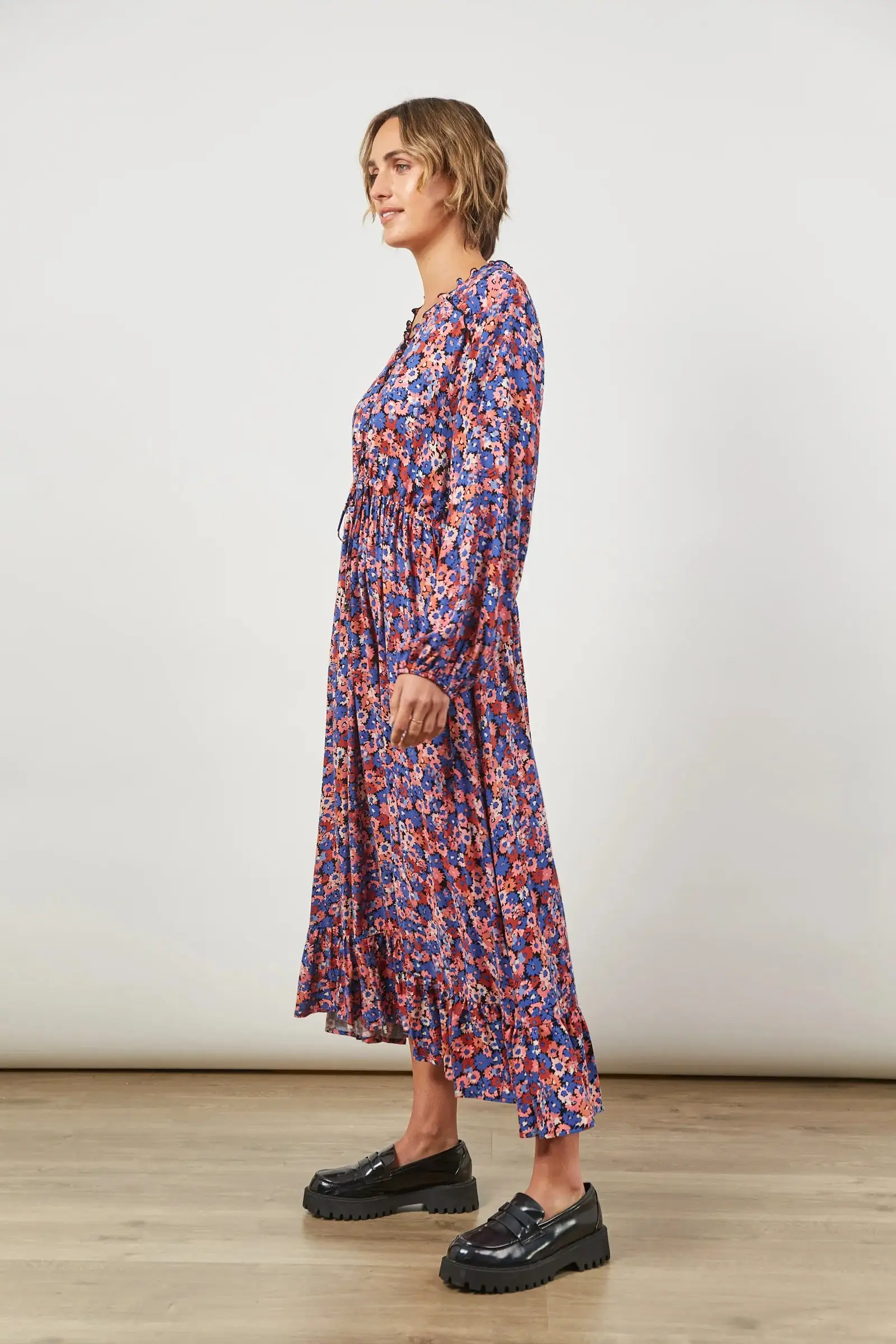 Euphoria Tie Maxi - Azure Bloom