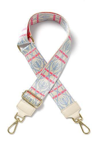 Fabucci Cream Blue   Neon pink Bug print handbag Strap