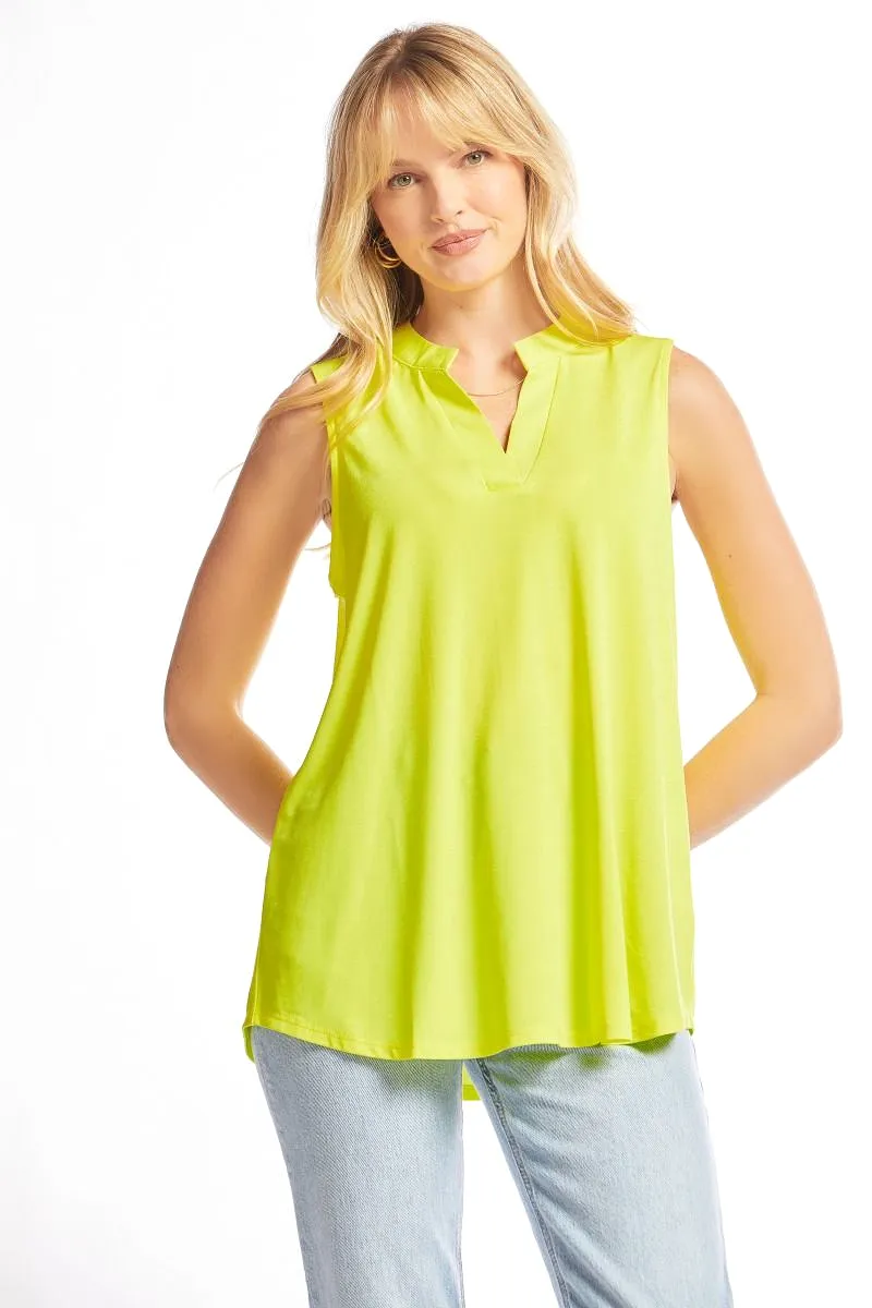 Figure It Out Tank Top - Neon Yellow