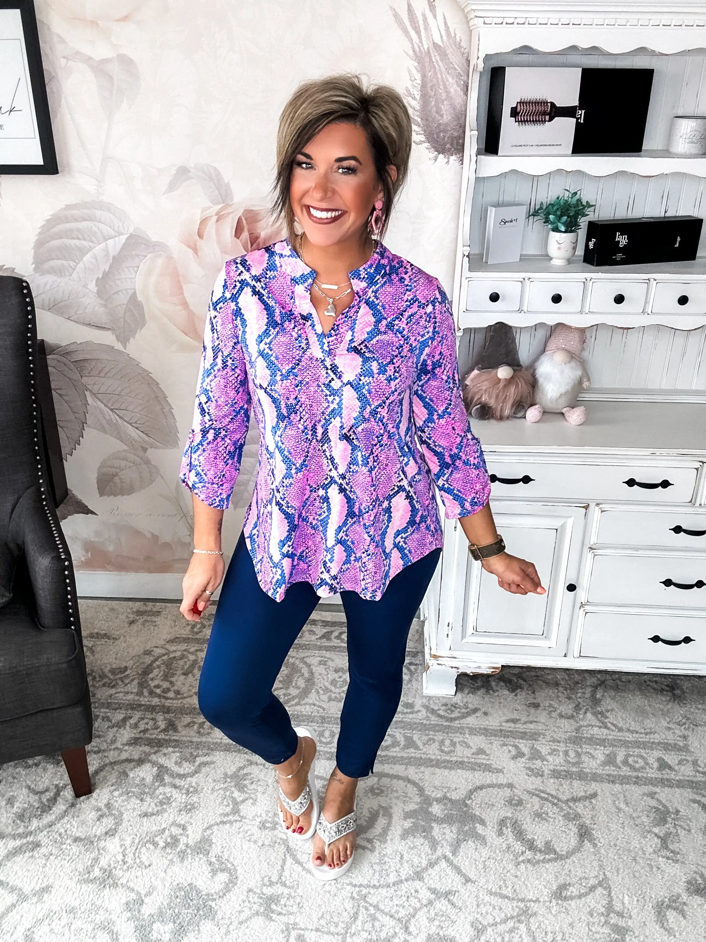 Figure It Out Top - Coral Multi