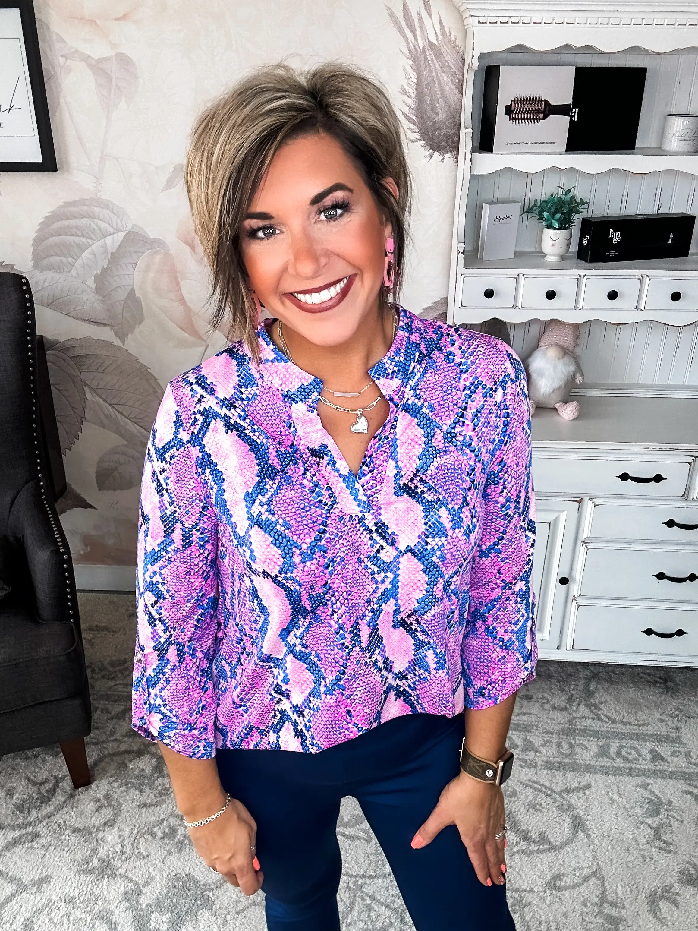 Figure It Out Top - Coral Multi