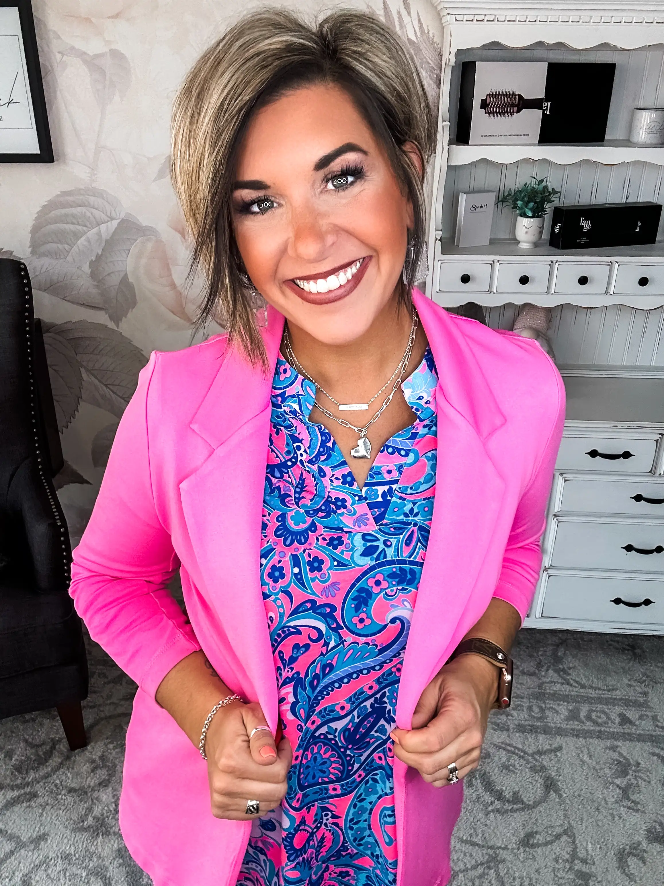 Figure It Out Top - Pink Multi