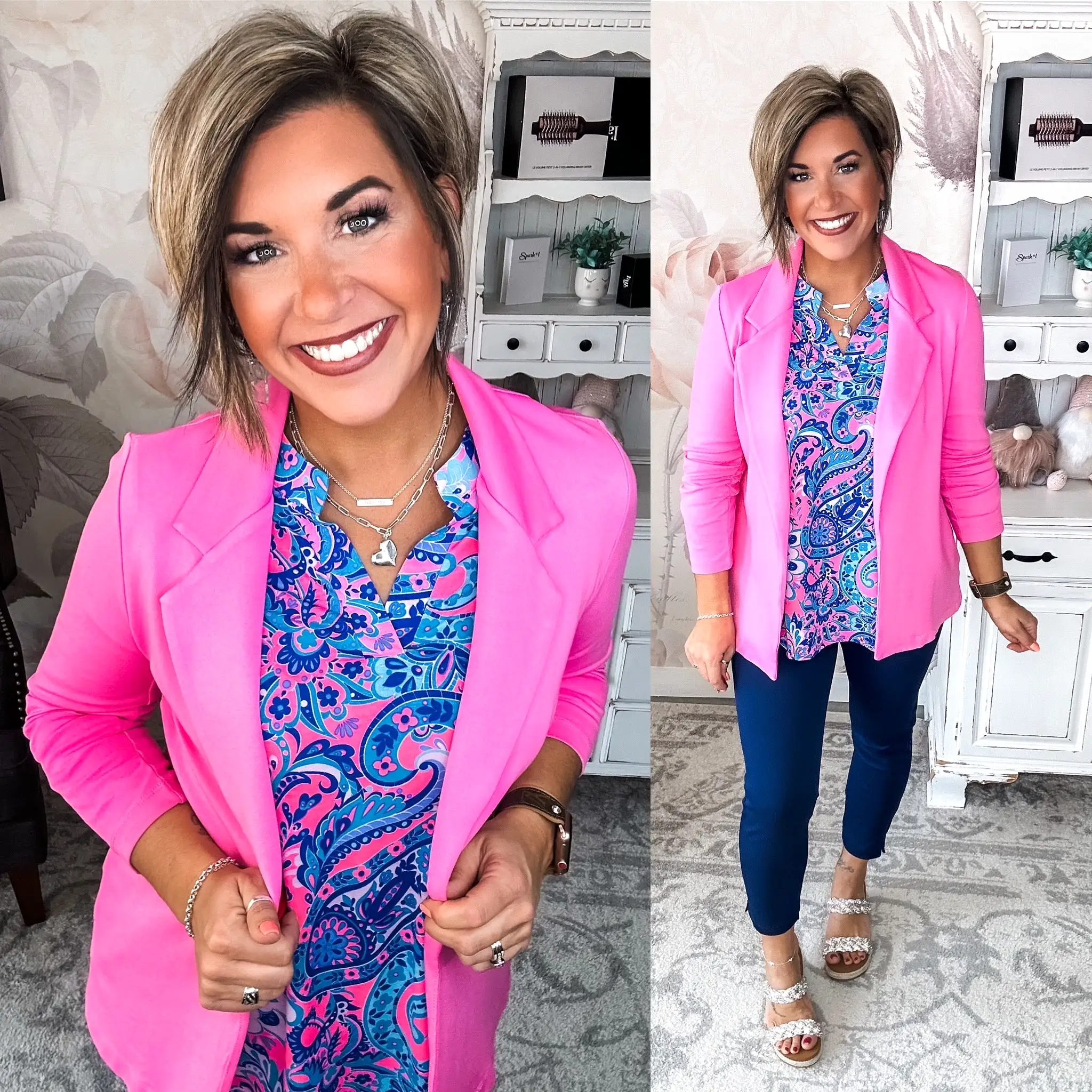 Figure It Out Top - Pink Multi