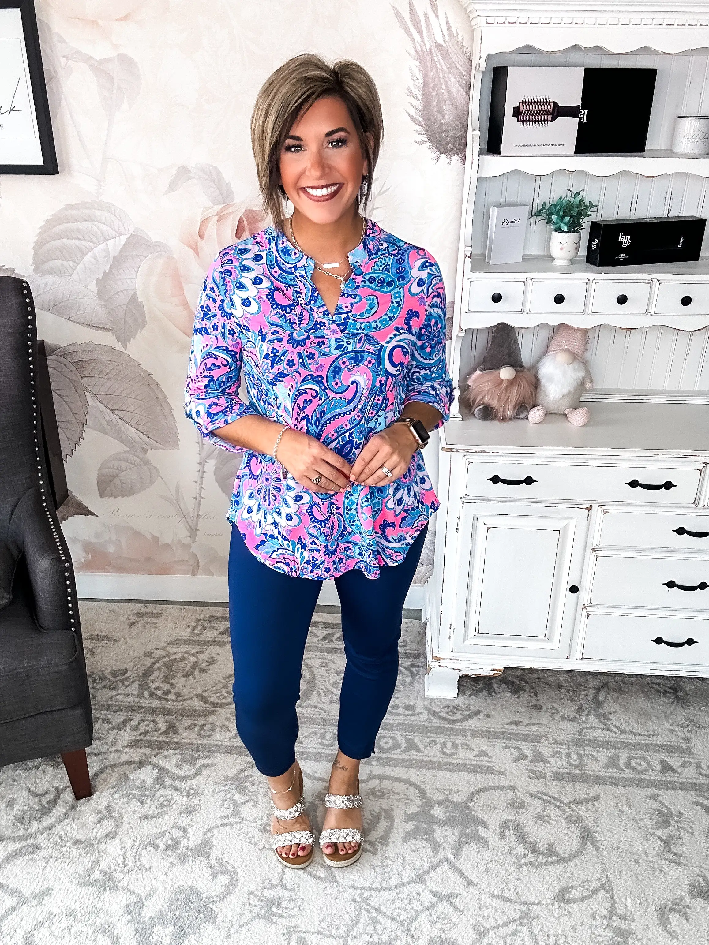 Figure It Out Top - Pink Multi