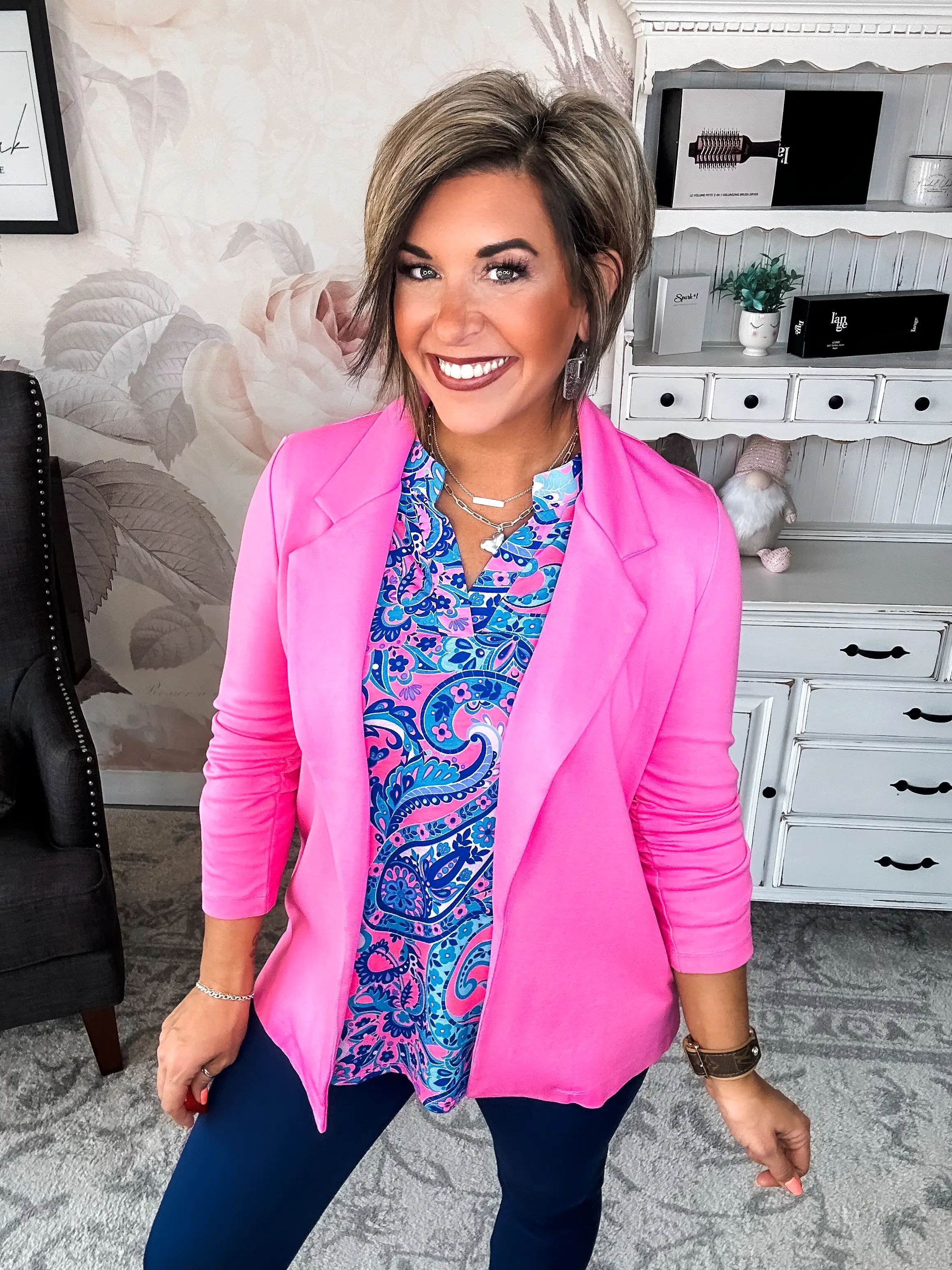 Figure It Out Top - Pink Multi