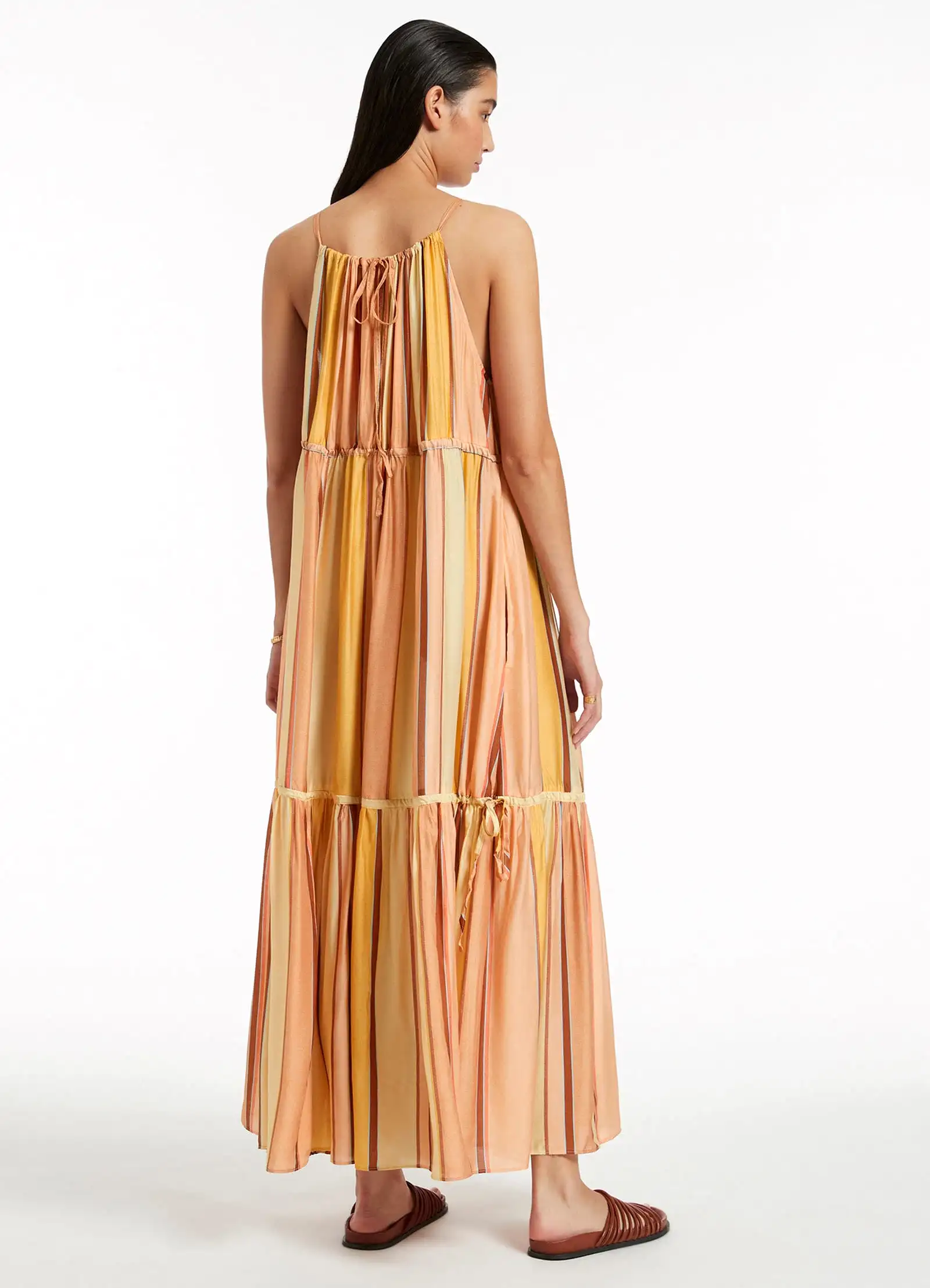 Fira Stripe Maxi Dress - Marigold