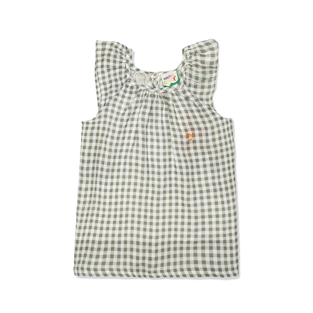 Gingham Linen Baby Dress