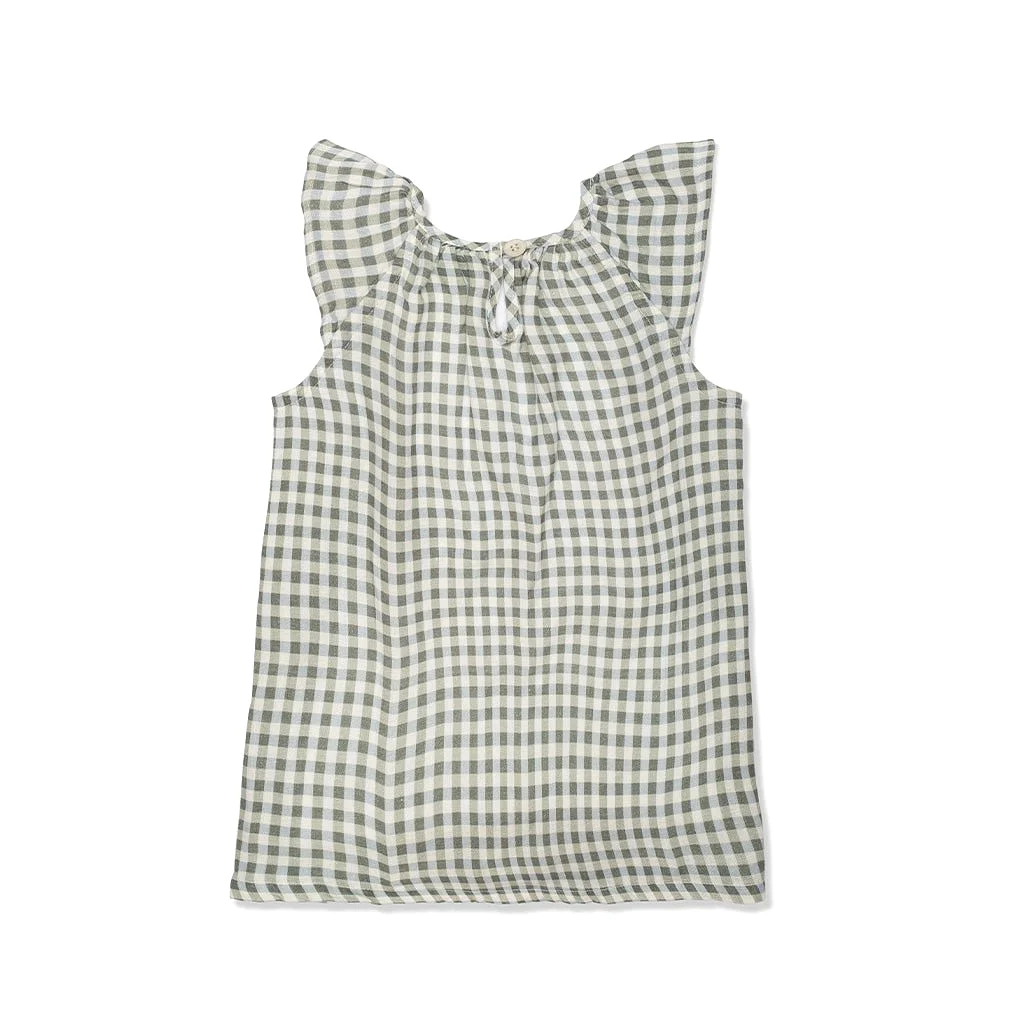 Gingham Linen Baby Dress