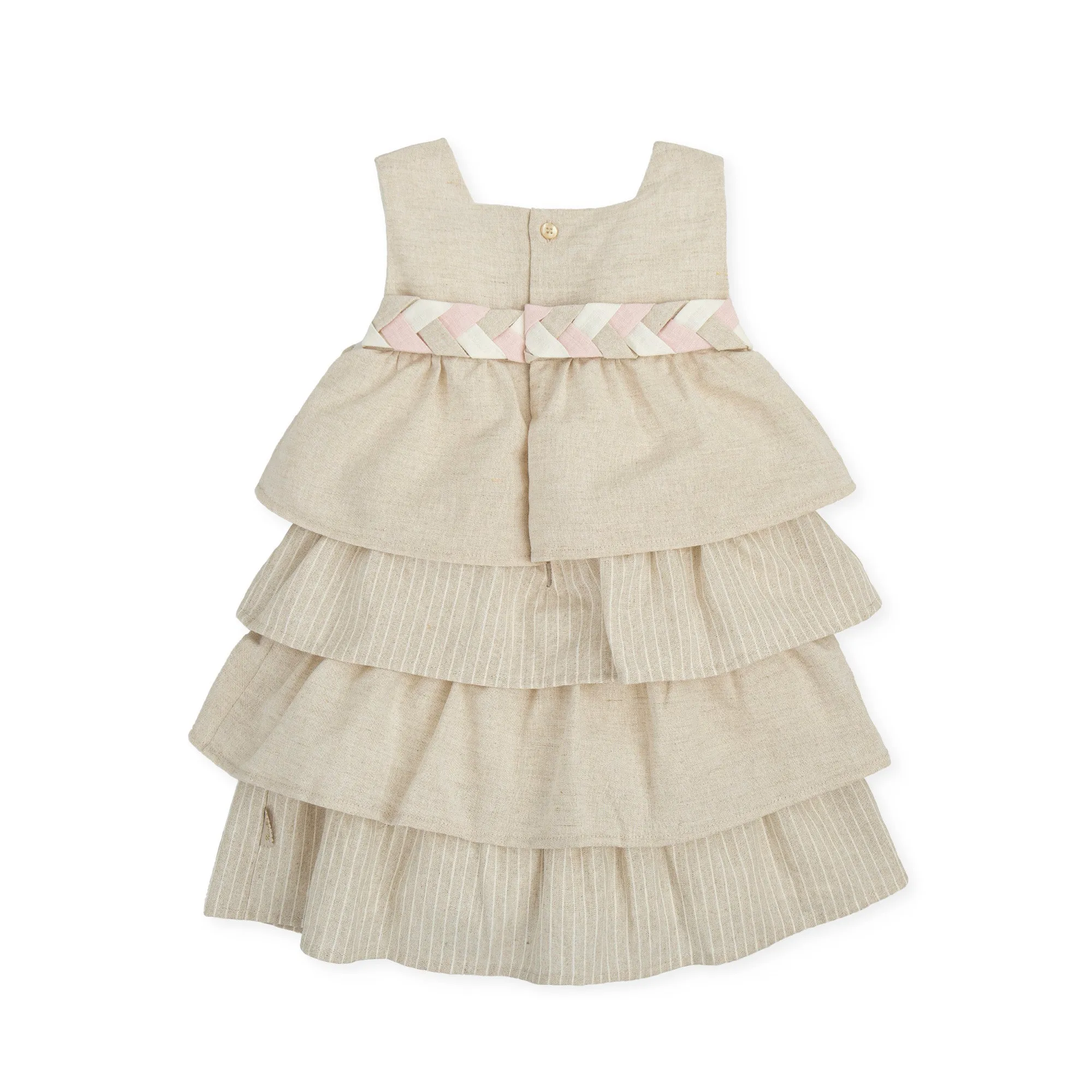 Girl Flor Del Desierto Dress-Sand