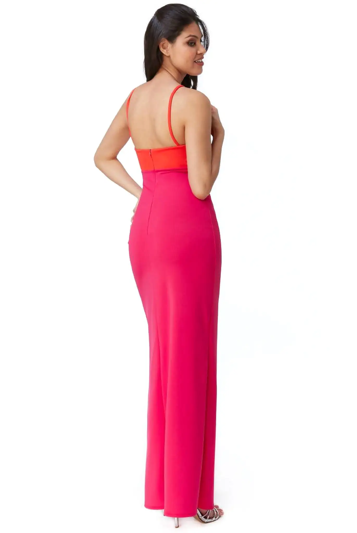 Goddiva Front Bow Tie Maxi Dress