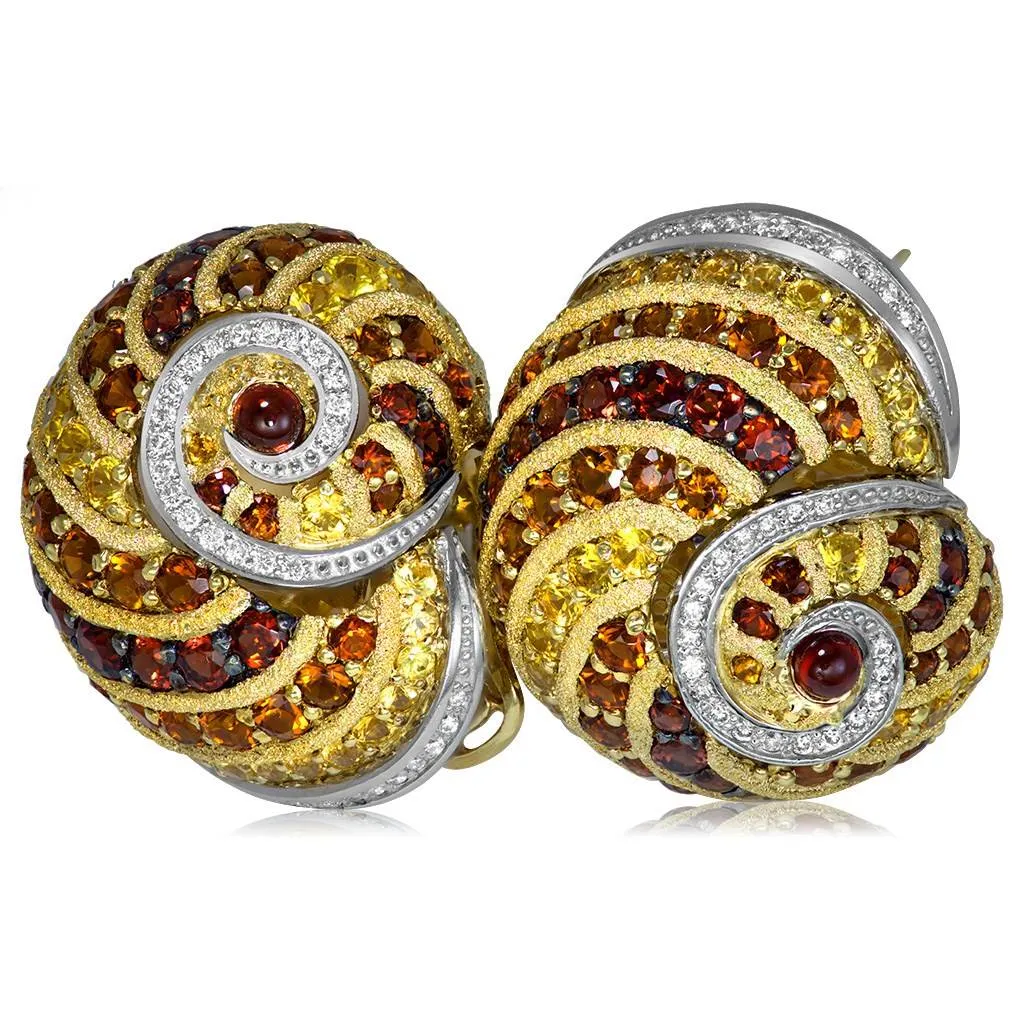 Gold & Platinum Sunny The Snail Earrings