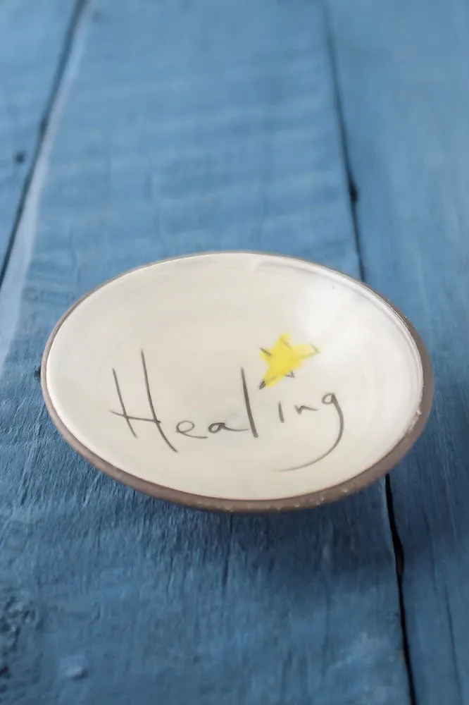 Healing Hand Painted Ceramic Mini Bowl