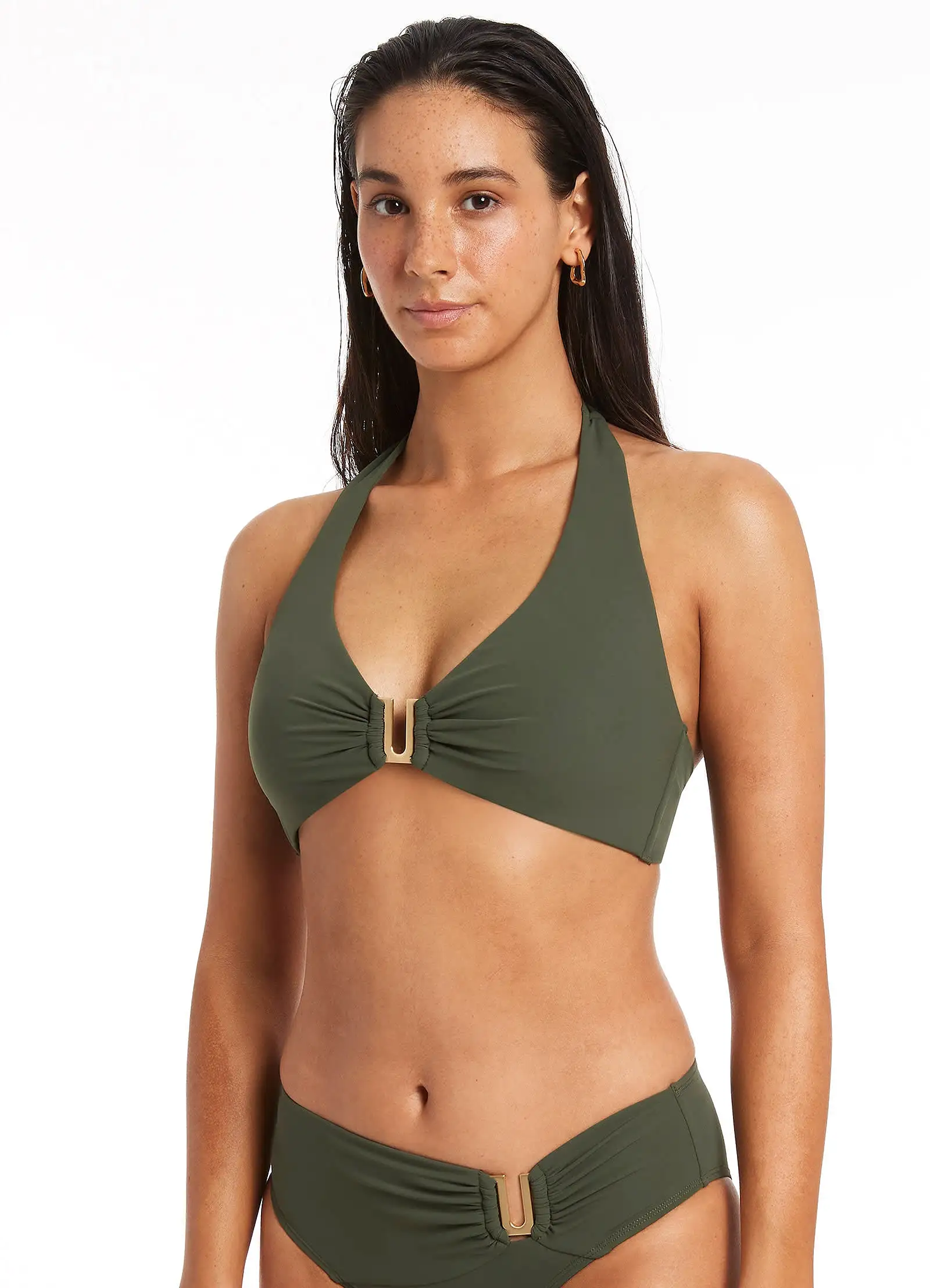 Jetset D-Dd Halter Top - Olive