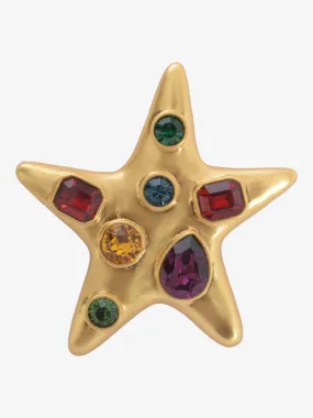 Kenneth Jay Lane Jackie Gold Star Brooch