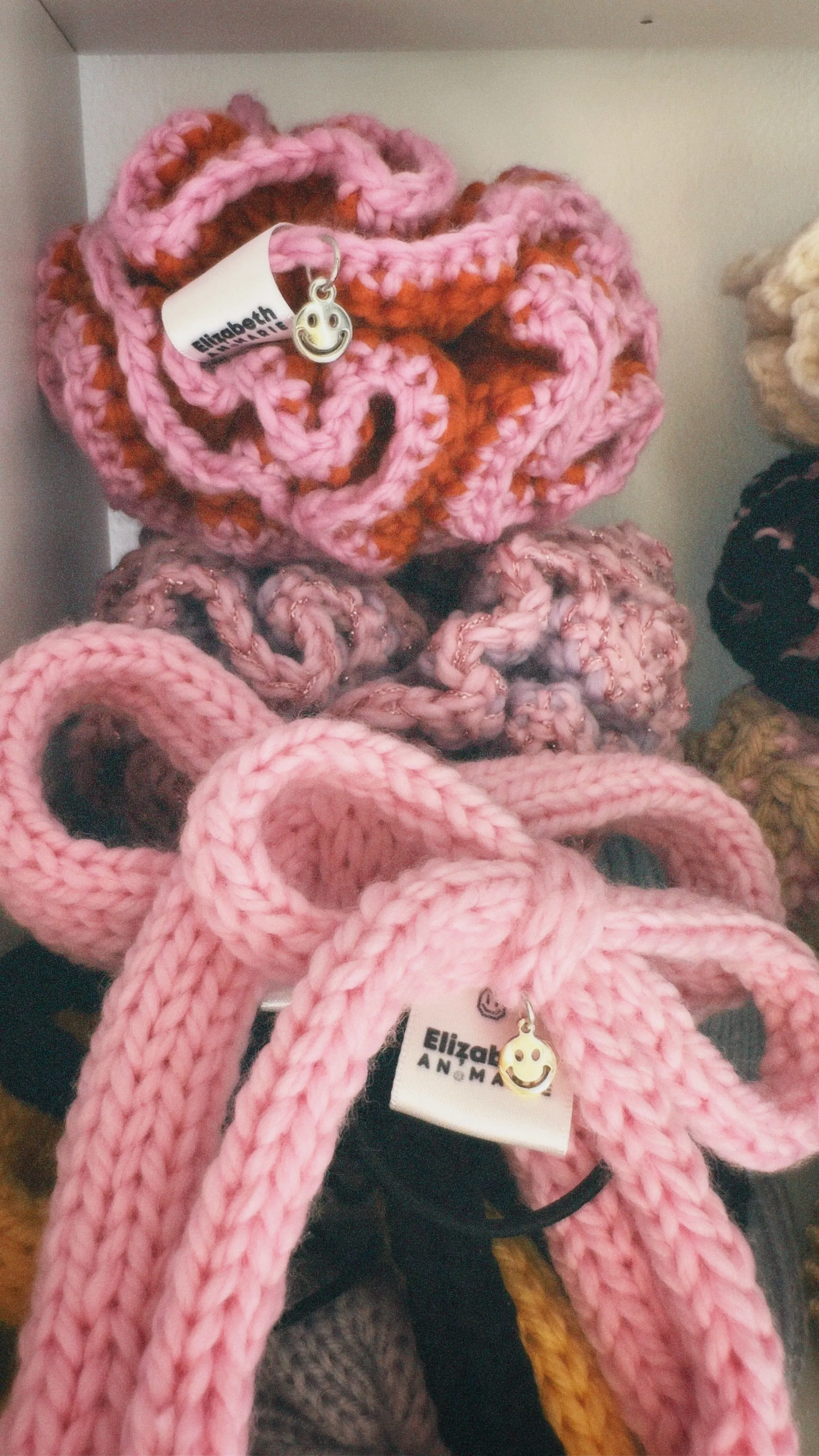 (Large Size) Pink knitted Bow hair accessories - READY TO SHIP